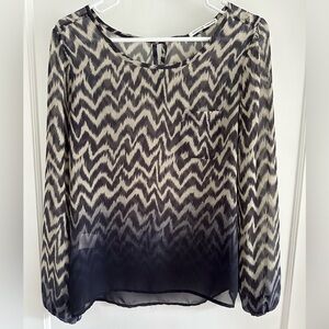 Ombre sheer blouse